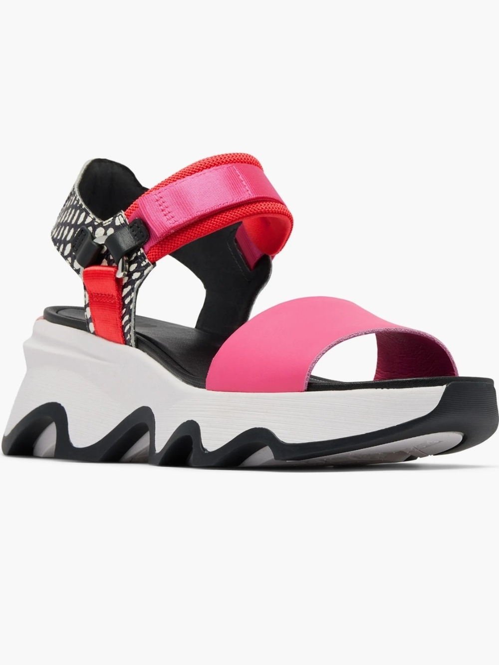 Sorel Kinetic Y-Strap Pink & Black Sandals